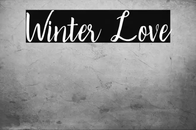 Winter Love Font examples