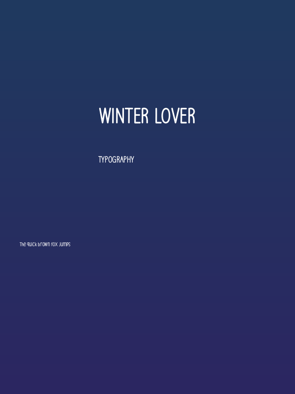 Winter Lover Poster
