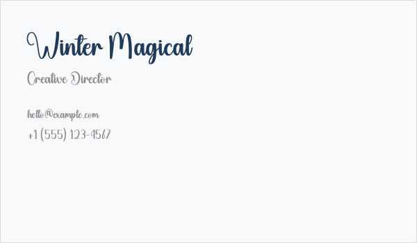 Winter Magical Business Card