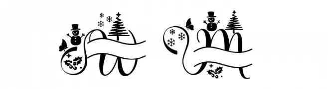 Winter Monogram Demo フリーフォントのダウンロード