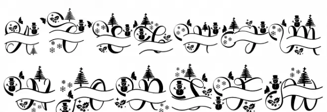 Winter Monogram Demo Polices MAJUSCULES