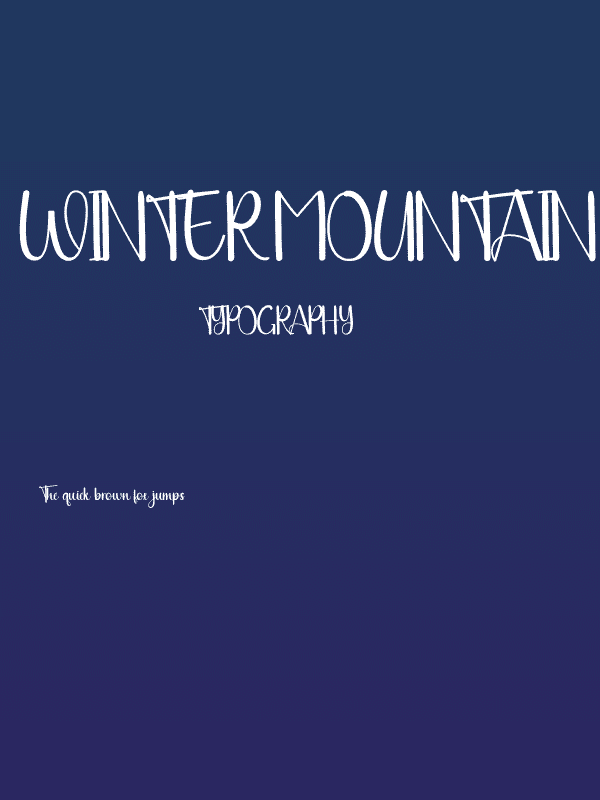 Winter Mountain Poster