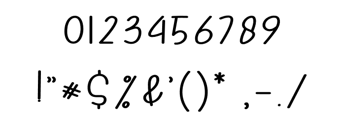 Winter Of Desember Font OTHER CHARS