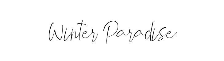 Winter Paradise  baixar fontes gratis