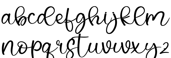Winter Party Font LOWERCASE
