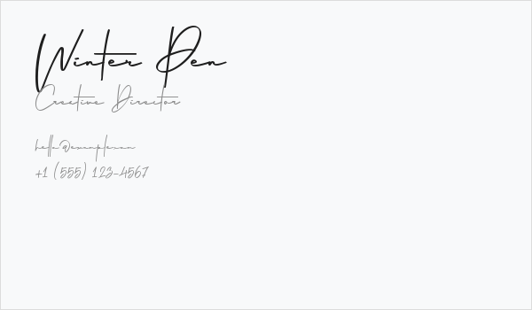 Winter Pen Business Card