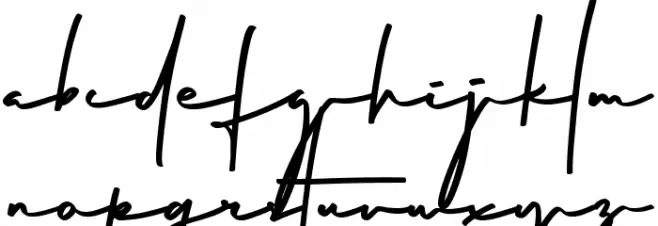Winter Pen Schriftart Kleinbuchstaben