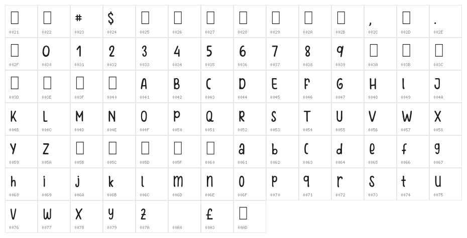 Winter Poppins Character Map