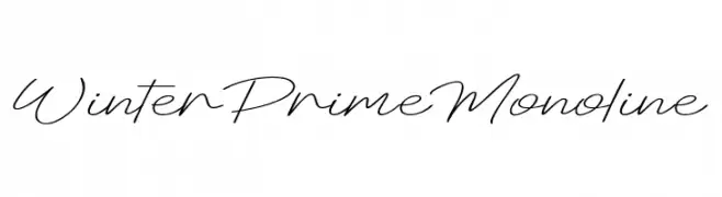 Winter Prime Monoline  Frei Schriftart Herunterladen