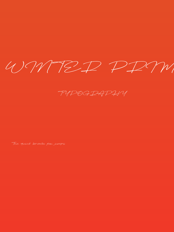 Winter Prime Monoline Poster