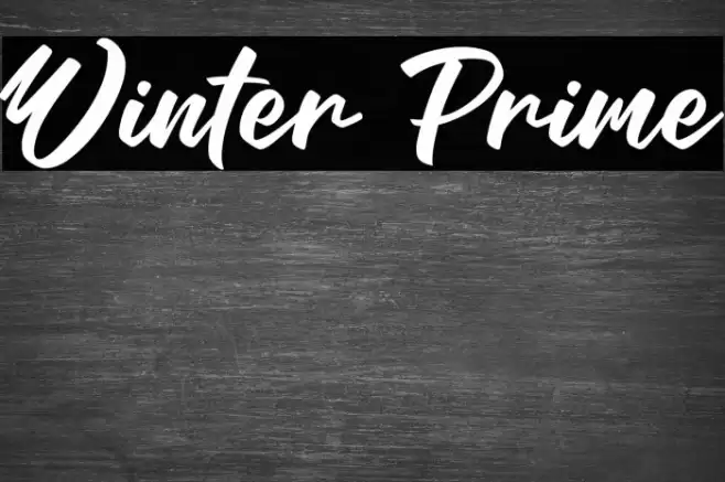 Winter Prime Caratteri examples