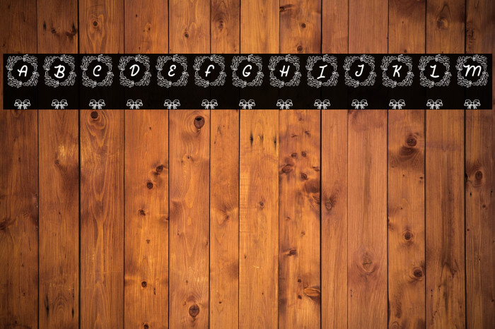 Winter Ribbon Monogram Regular Example 1