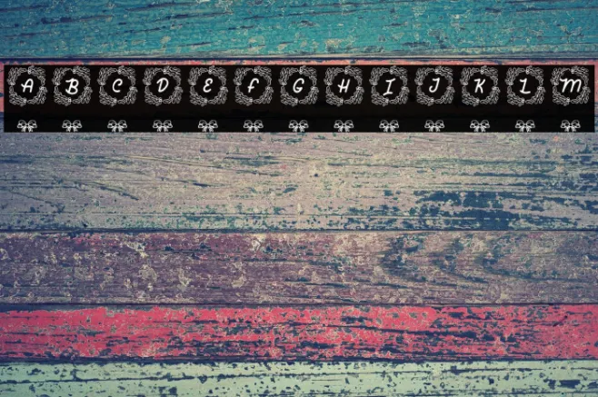 Winter Ribbon Monogram Regular Example 2