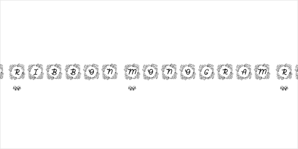 Winter Ribbon Monogram Regular Logo