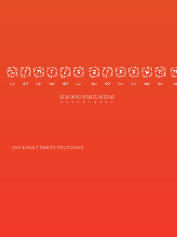 Winter Ribbon Monogram Regular Poster