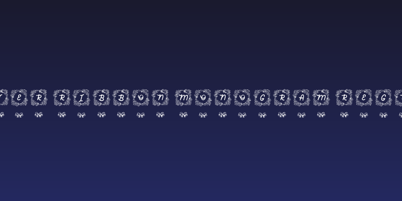 Winter Ribbon Monogram Regular Social Header