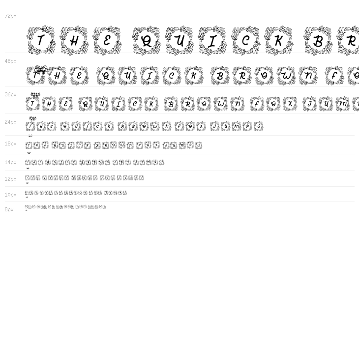 Winter Ribbon Monogram Regular Waterfall