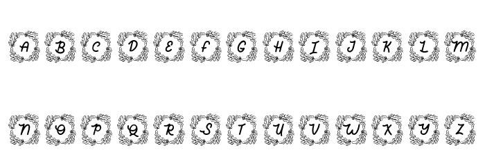 Winter Ribbon Monogram Regular Font LOWERCASE