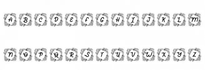 Winter Ribbon Monogram Regular Fuentes MINÚSCULAS