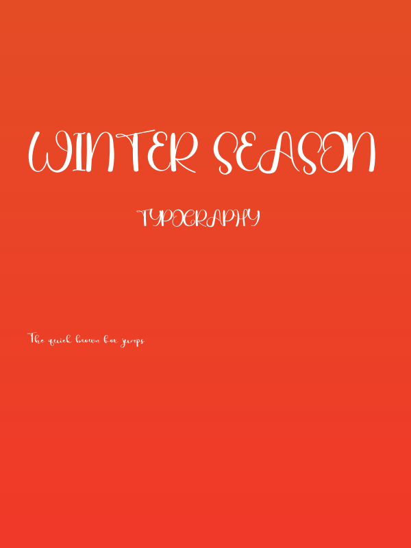 Winter Season Poster