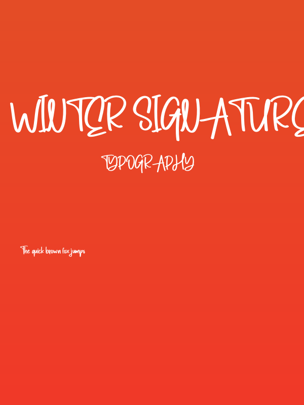 Winter Signature Poster