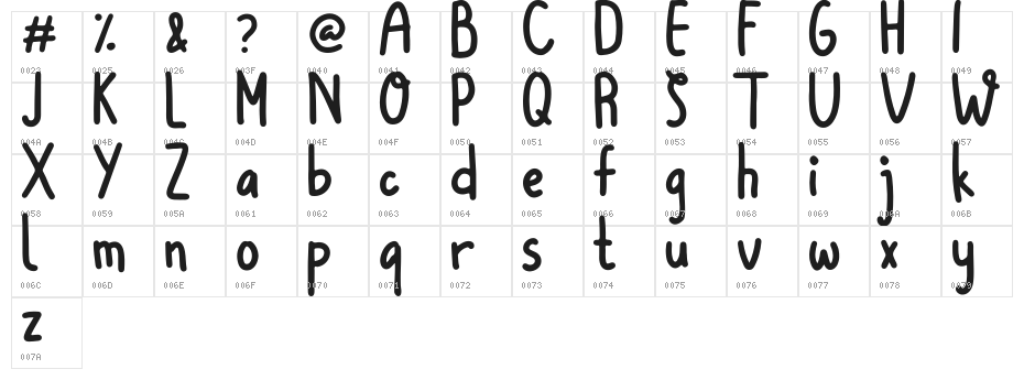 Winter Snow Character Map