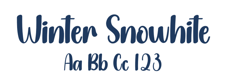 Winter Snowhite Font Preview