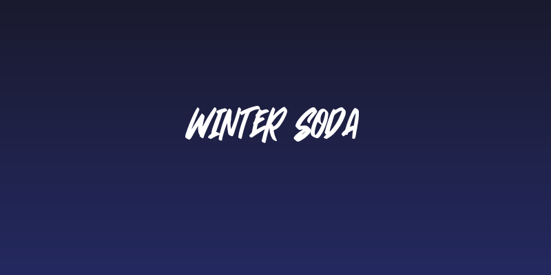 Winter Soda Social Header