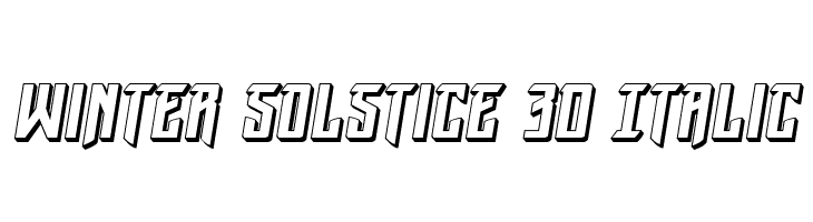 Winter Solstice 3D Italic  Fuentes Gratis Descargar