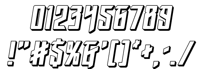 Winter Solstice 3D Italic Font OTHER CHARS