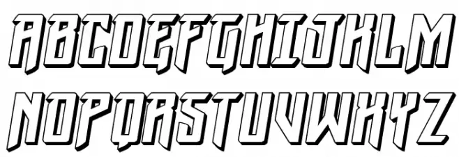 Winter Solstice 3D Italic फ़ॉन्ट अपरकेस