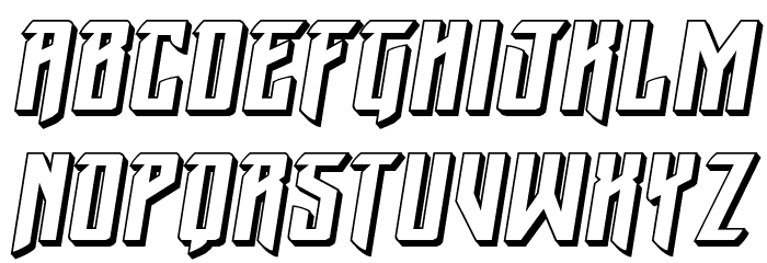 Winter Solstice 3D Italic Font LOWERCASE