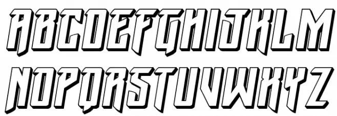 Winter Solstice 3D Italic फ़ॉन्ट लोअरकेस