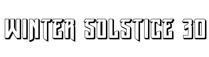 Winter Solstice 3D  Скачать бесплатные шрифты