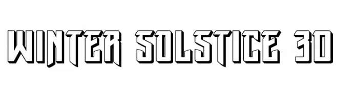 Winter Solstice 3D  Frei Schriftart Herunterladen