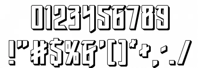 Winter Solstice 3D Font OTHER CHARS