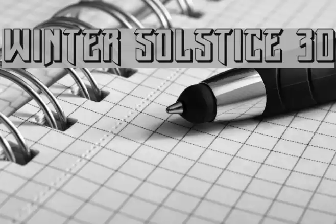 Winter Solstice 3D Font examples
