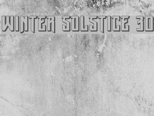 Winter Solstice 3D Font examples