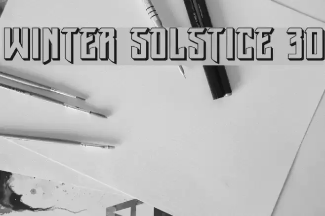 Winter Solstice 3D Font examples
