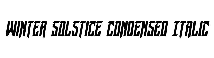 Winter Solstice Condensed Italic फ़ॉन्ट