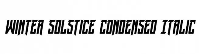 Winter Solstice Condensed Italic  フリーフォントのダウンロード