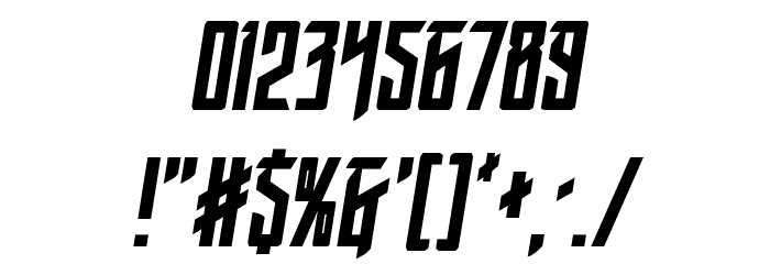 Winter Solstice Condensed Italic Font OTHER CHARS