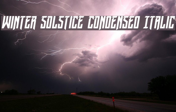 Winter Solstice Condensed Italic Font examples