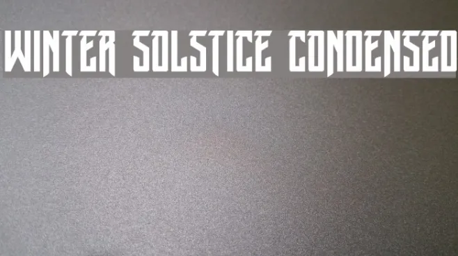 Winter Solstice Condensed Example 1