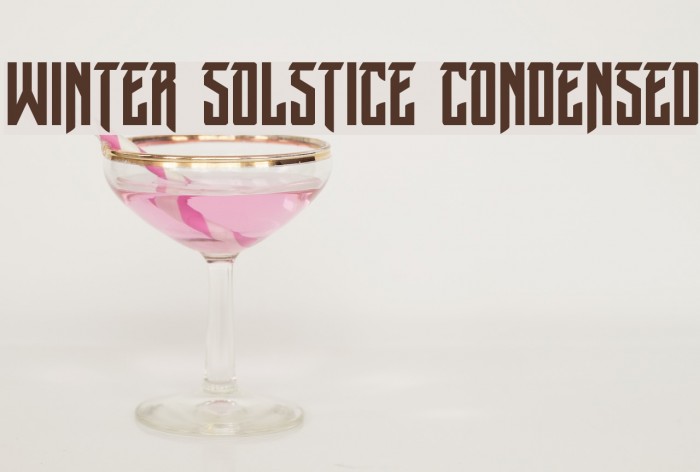 Winter Solstice Condensed Font examples