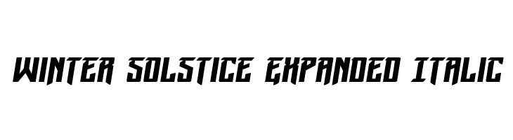 Winter Solstice Expanded Italic  Descarca Fonturi Gratis