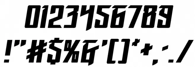 Winter Solstice Expanded Italic Font OTHER CHARS