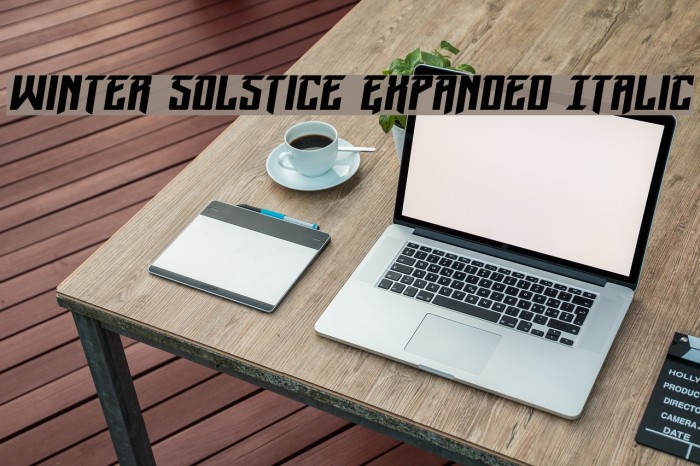 Winter Solstice Expanded Italic Example 1
