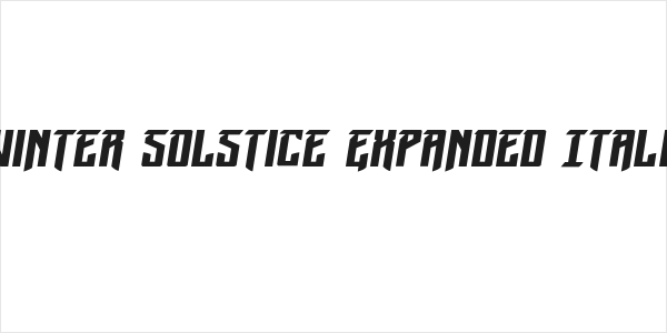 Winter Solstice Expanded Italic Logo
