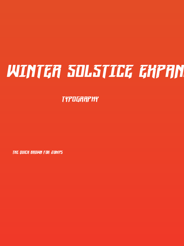 Winter Solstice Expanded Italic Poster